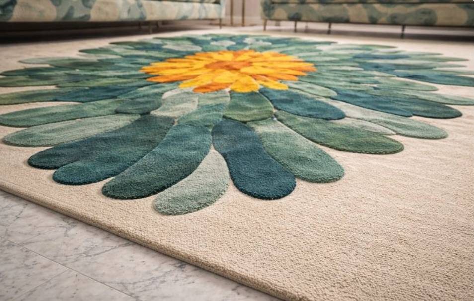 Floral Print Rug