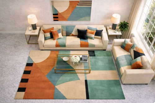 Abstract contemporary Rug